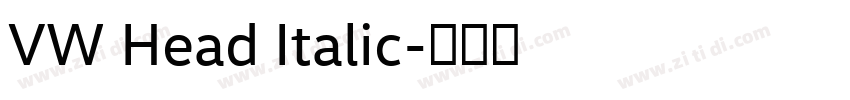 VW Head Italic字体转换